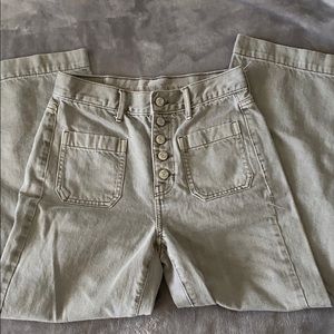 AMERICAN EAGLE wide leg olive green pants